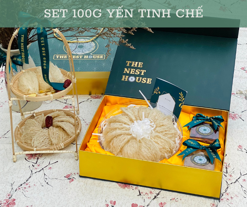 100G yến tinh chế sợi dài loại 1
