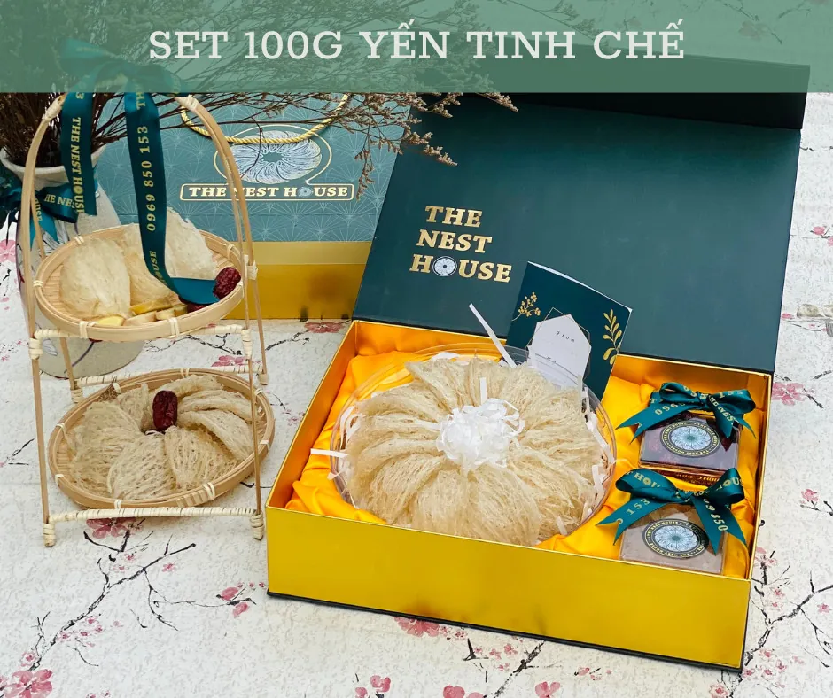 100G yến tinh chế sợi dài loại 1