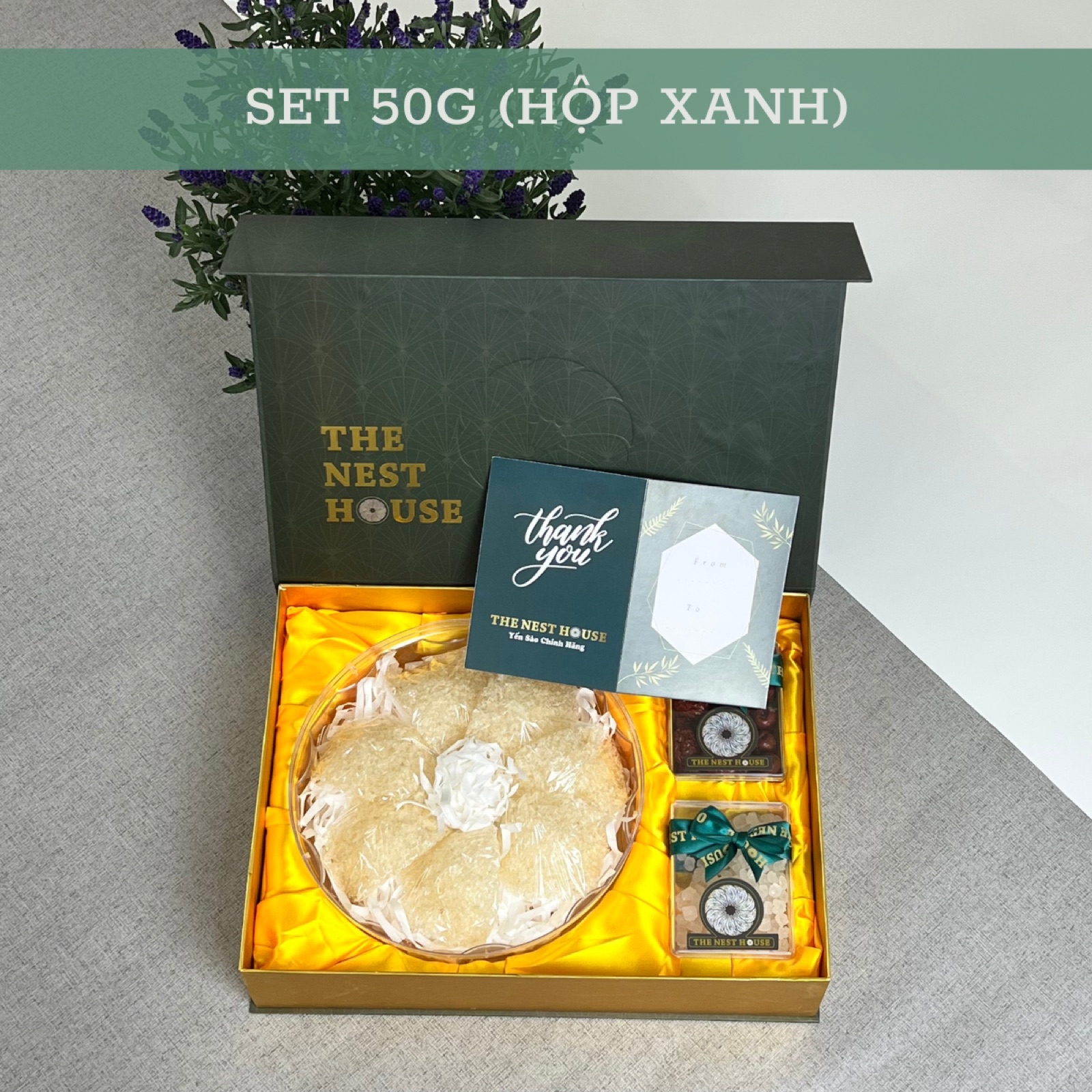 Yến sào tinh chế sợi ngắn 50g The Nest House — quy cách phù hợp dùng đều mỗi tuần