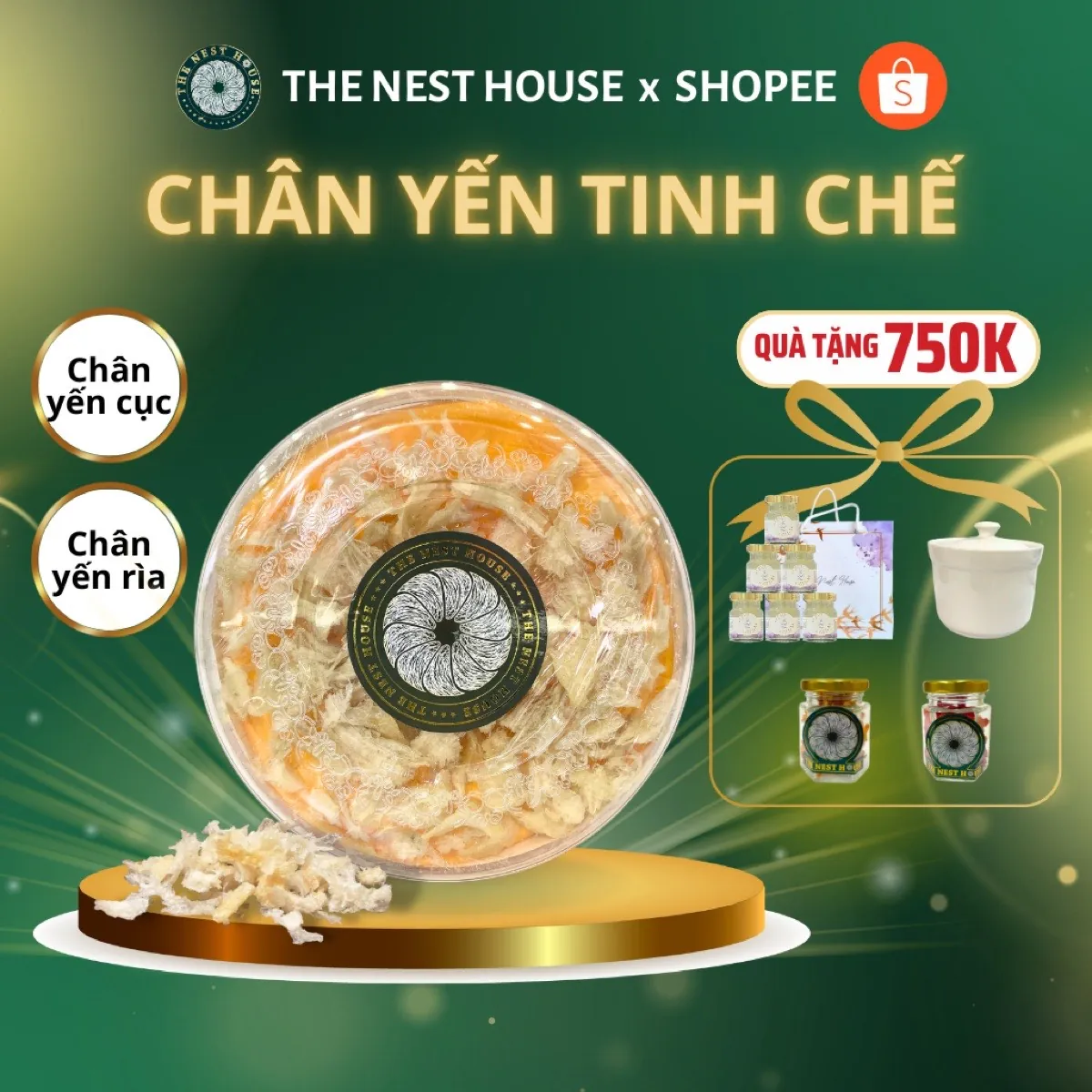 Chân yến rút lông