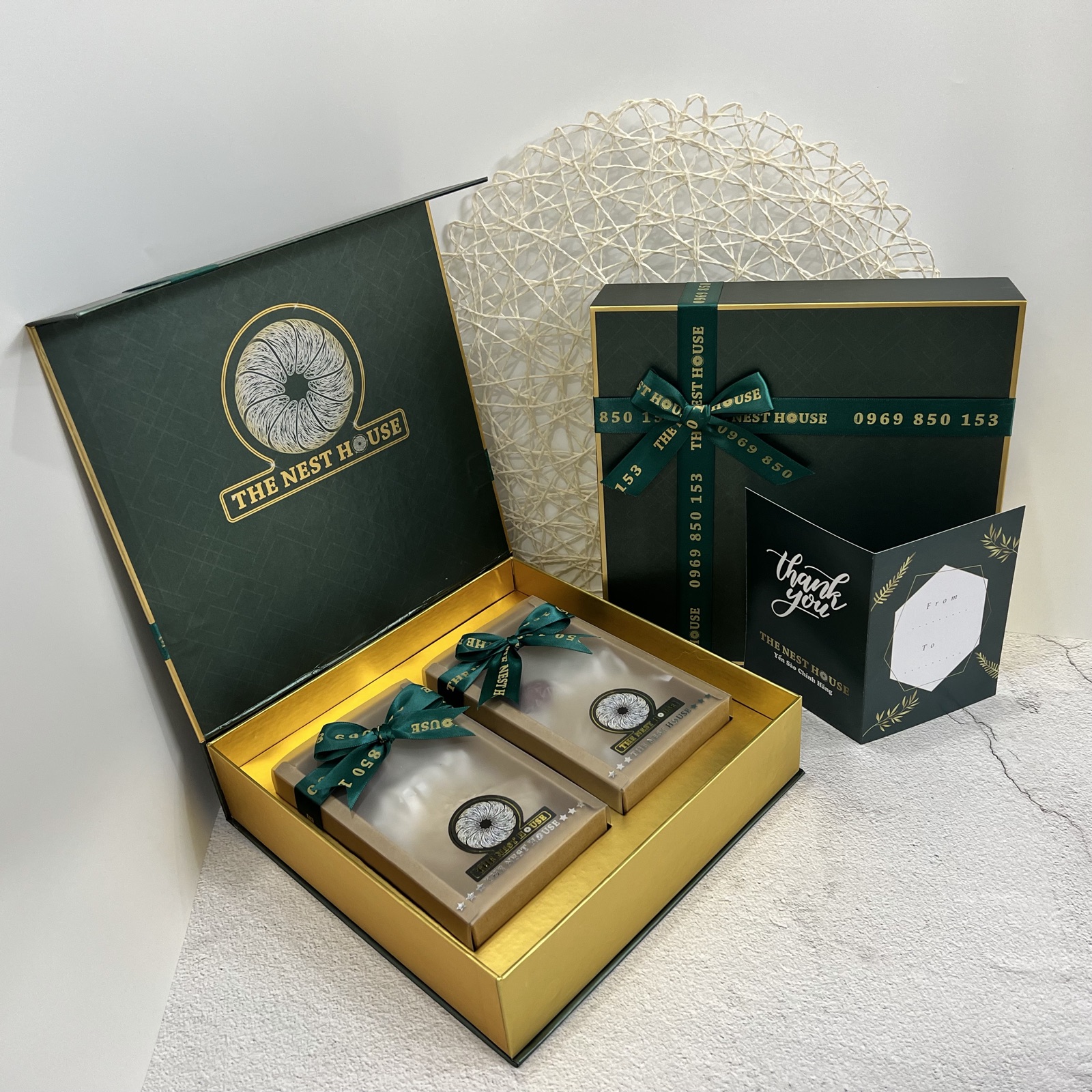 Set quà tặng sức khỏe Tâm Giao The Nest House bày trí trang trọng