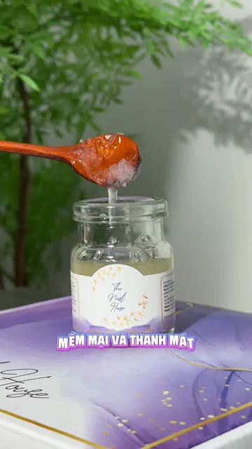 Set 6 hũ yến chưng 30% trong hộp tím mở nắp, hũ có tem tím