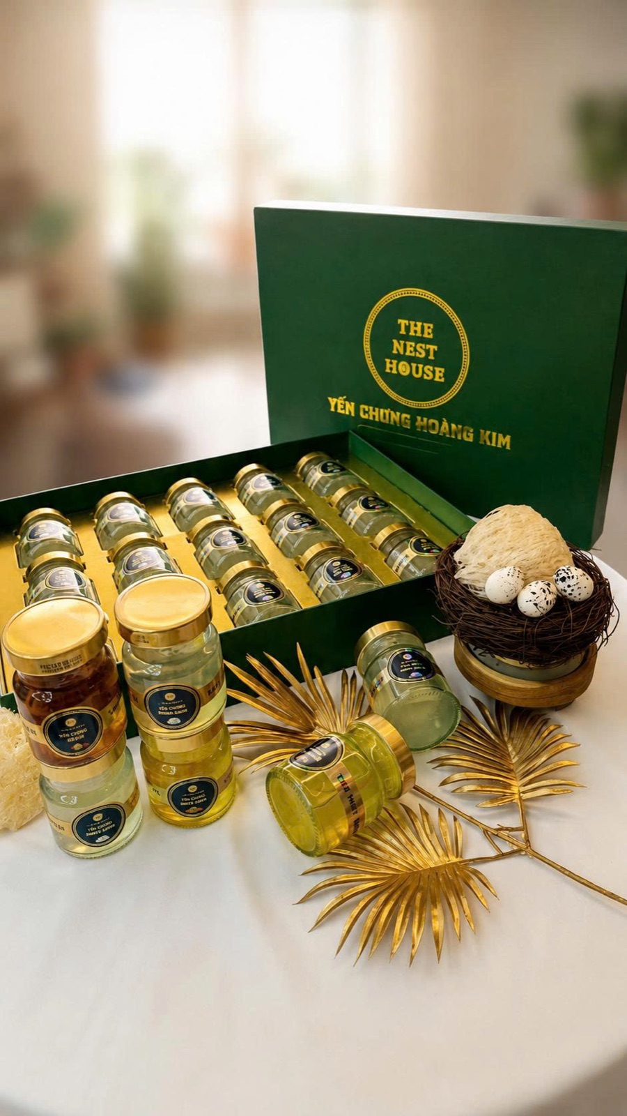 Yến chưng Hoàng Kim 100% yến — nước yến sào đúng nghĩa The Nest House
