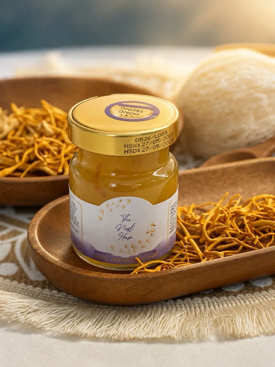 Hũ yến chưng 30% sợi yến 70ml tem tím The Nest House